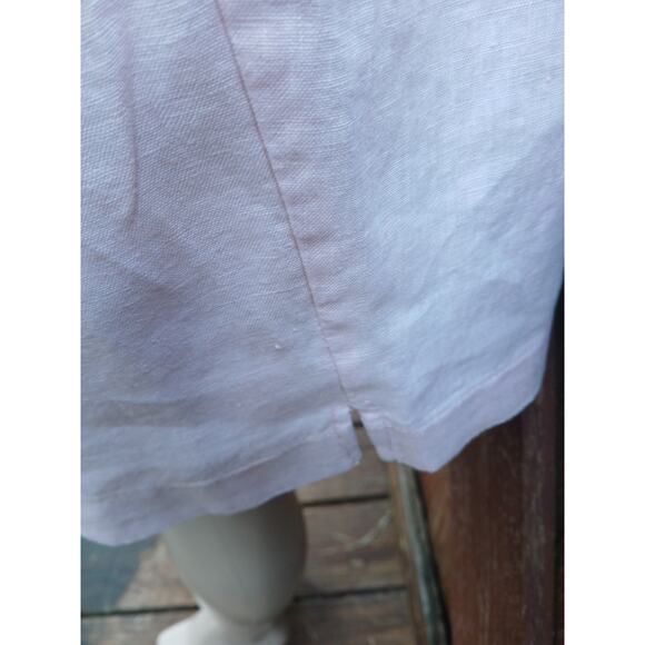 Company Ellen Tracey Pink 100% Linen Elastic Waistband Shorts w/ Pockets  XXL - Picture 7 of 10